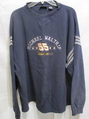 NASCAR Team Caliber Michael Waltrip #55 Long Sleeved Waffle Knit Sweater Sz. XL